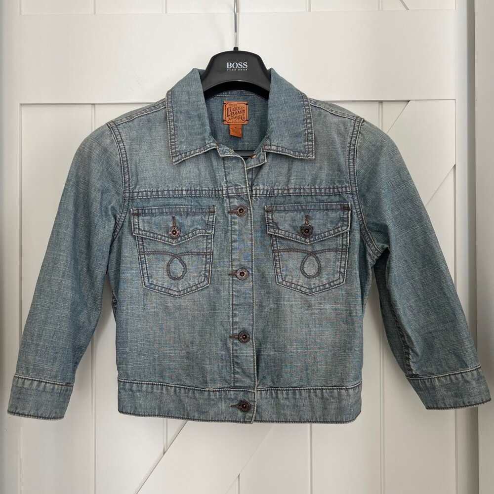 Lucky Brand "Vintage" Cropped Denim Jacket